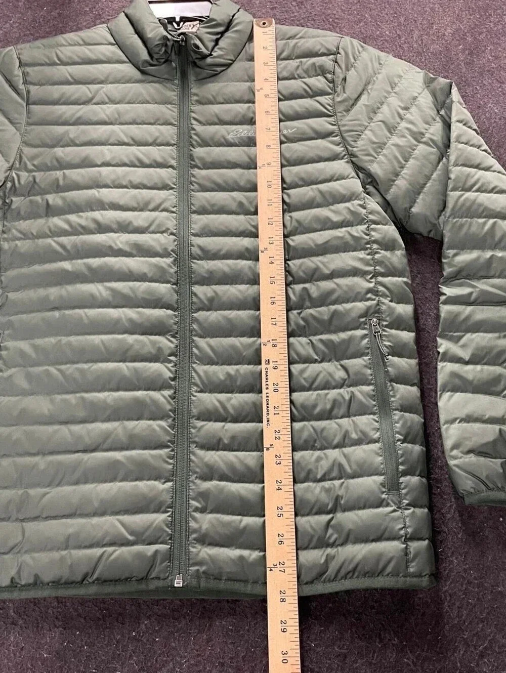 EDDIE BAUER Microlight Down Jacket Men's Size S Dark Hunter 0756 NWT $140 MSRP